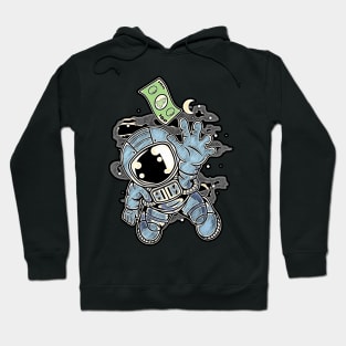 Astronaut Dollar • Funny And Cool Sci-Fi Cartoon Drawing Design Great For Anyone That Loves Astronomy Art Hoodie